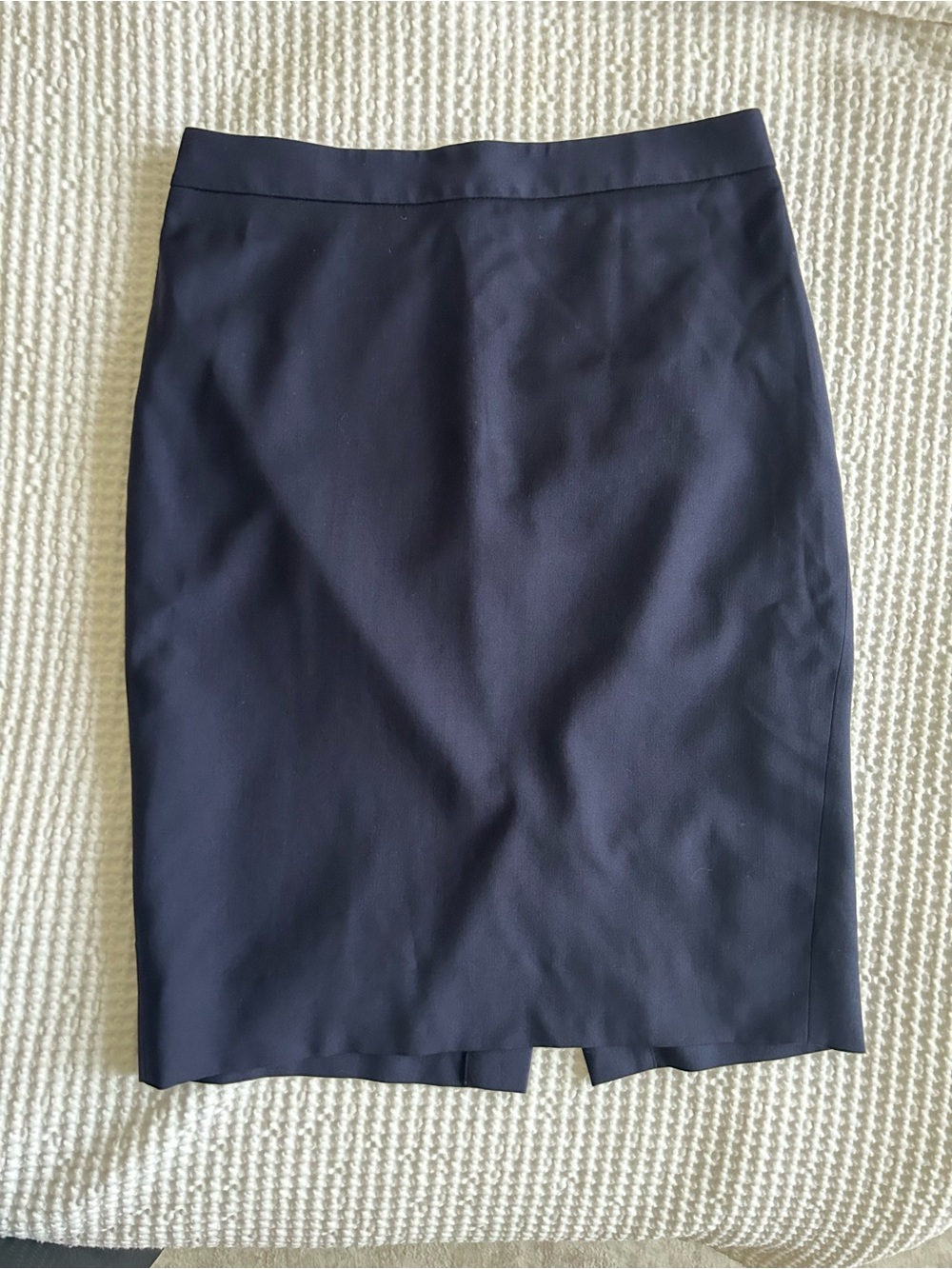 J. Crew Navy Pencil Skirt - Super 120’s-000